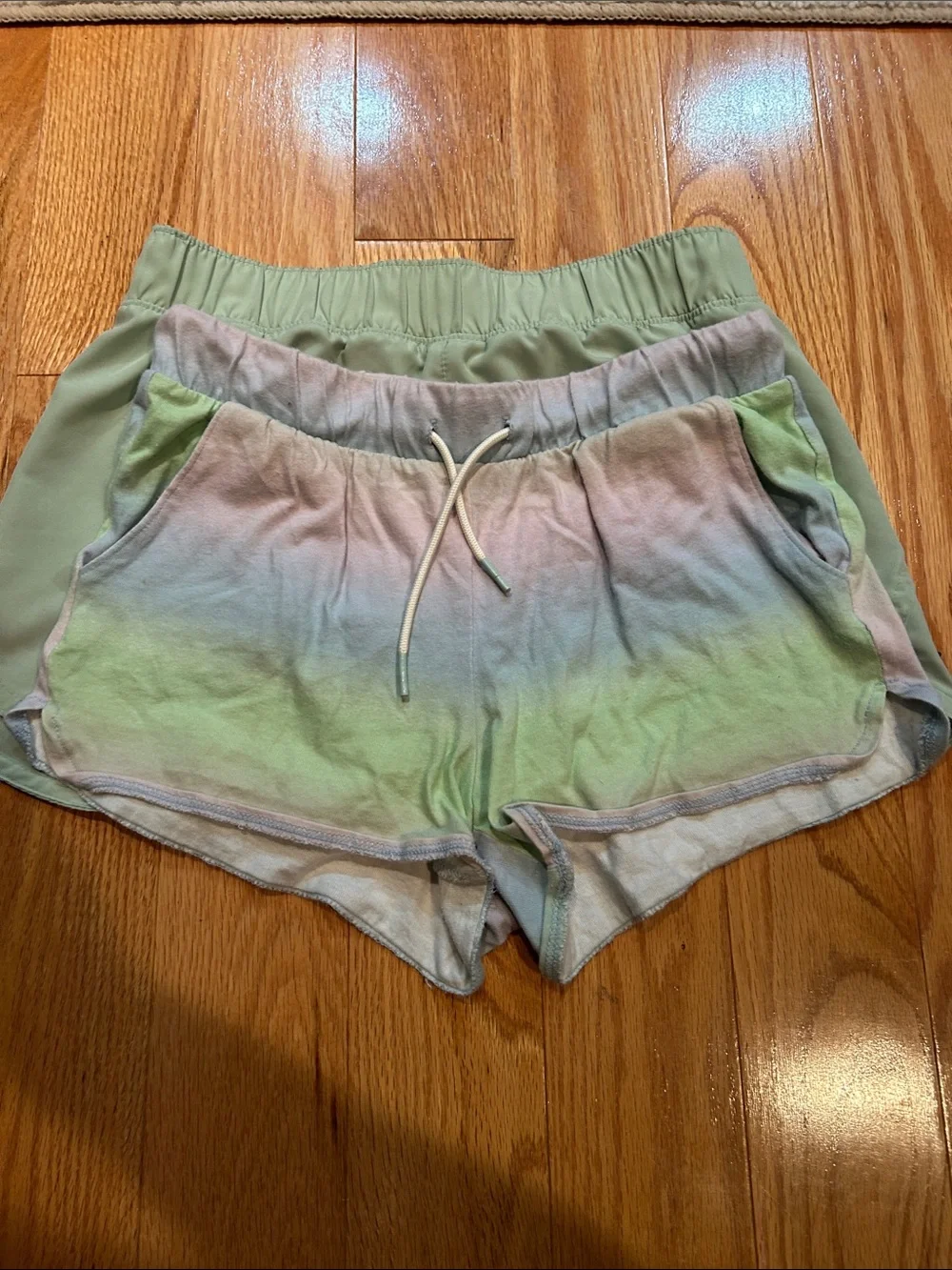 Old Navy Active Girls Shorts Set — Floral Pink & Blue, Coral, Sage, Light Gray